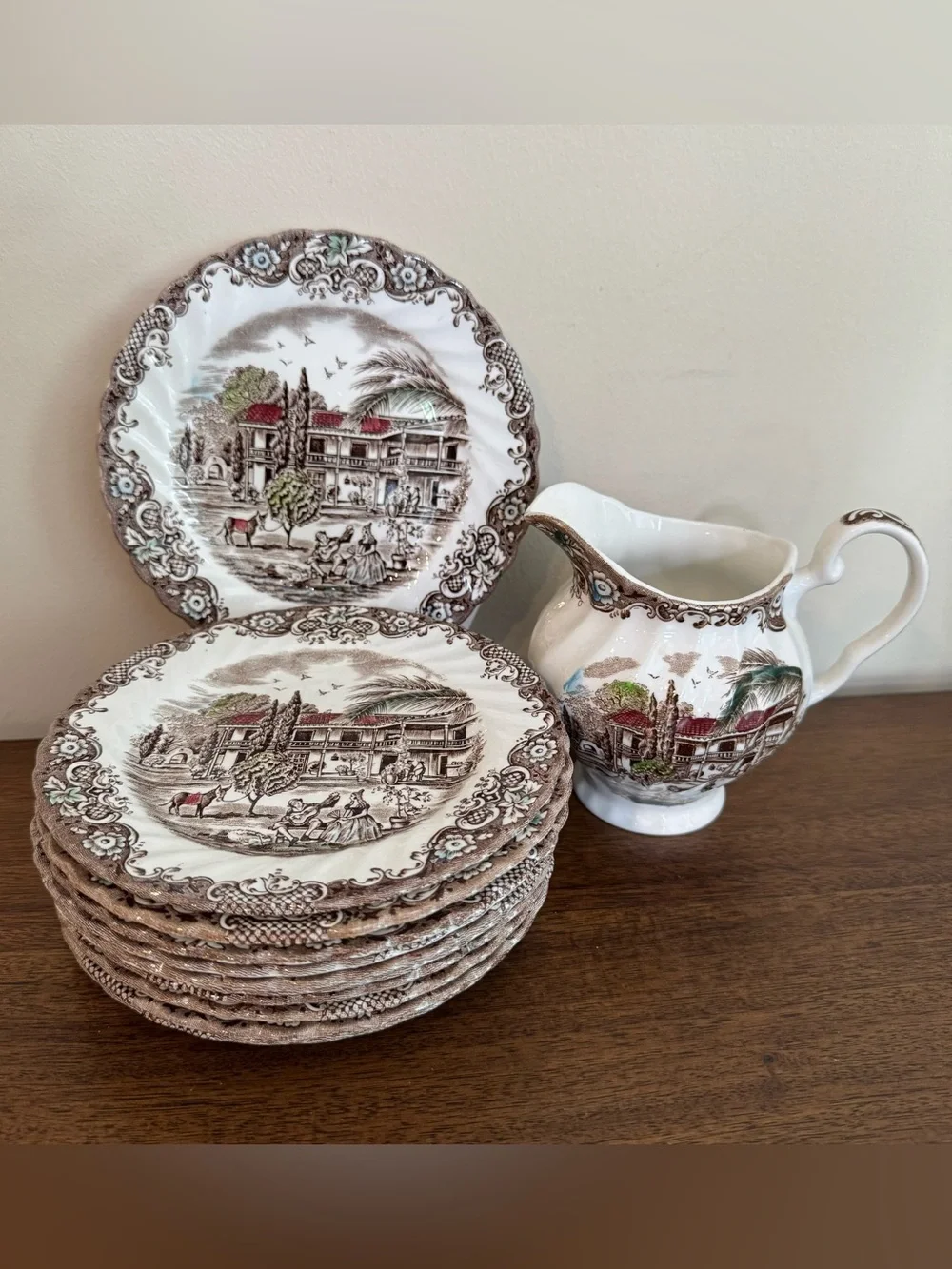 11 Vintage Johnson Brothers Heritage Hall Spanish American Hacienda Bread Plates